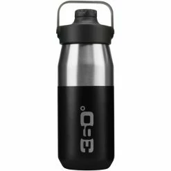360° degrees Wide Mouth Insulated Drink Bottle with Sipper Cap 550ml black