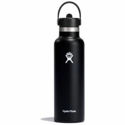Hydro Flask Standard Mouth Bottle Flex Straw Cap 621ml black