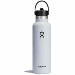 Hydro Flask Standard Mouth Bottle Flex Straw Cap 621ml white