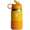 Hydro Flask Wide Mouth Bottle with Straw Lid and Boot 355ml Kids canary -Insulated bottles Shop hydro flask wide mouth bottle with straw lid and boot 355ml kids canary 1