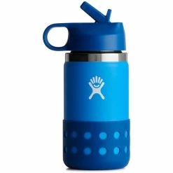 Hydro Flask Wide Mouth Bottle with Straw Lid and Boot 355ml Kids lake