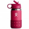 Hydro Flask Wide Mouth Bottle with Straw Lid and Boot 355ml Kids peony -Insulated bottles Shop hydro flask wide mouth bottle with straw lid and boot 355ml kids peony 1